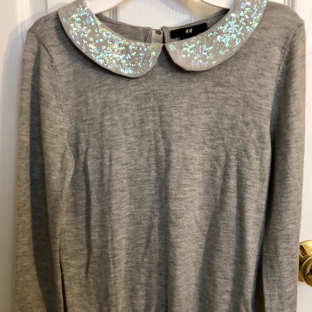 Sequence Collar Gray Top